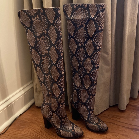 Sam Edelman Shoes - Sam Edelman tall leather snake skin boots